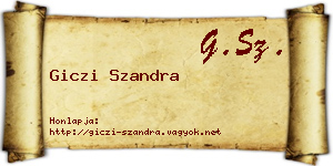 Giczi Szandra névjegykártya